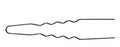 Hårnålar 'Curler Pins', krus, svarta 65x0,55mm 50st 3150056